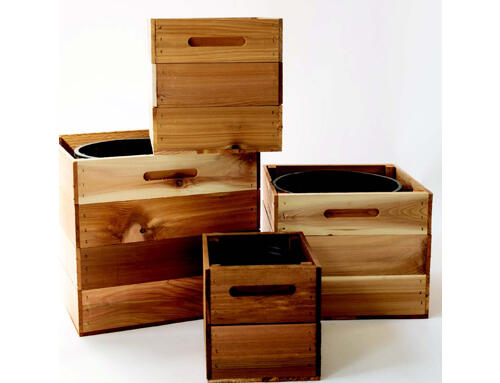 Drop and Go Cedar Planter Box Set